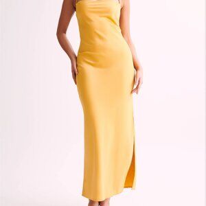 NWT Meshki Sydney Straight Neck Slip Maxi Dress
